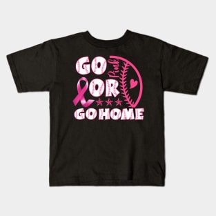 Strike Out Breast Cancer Awareness Baseball Lover  Men Boy Kids T-Shirt